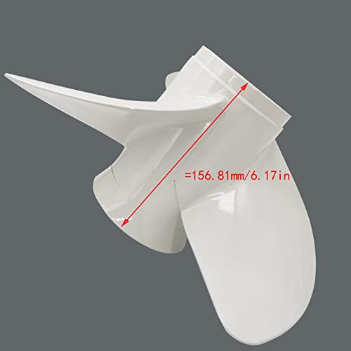 Image of 13 1 /4x17-K Boat Motor Aluminum Propeller - Replaces 6E5-45945-01-EL - Compatible with Yamaha Outboard Engines 60HP 70HP 75HP 80HP 85HP 90HP 115HP 130HP - 15 Tooth-RH - Aluminum Outboard Propeller