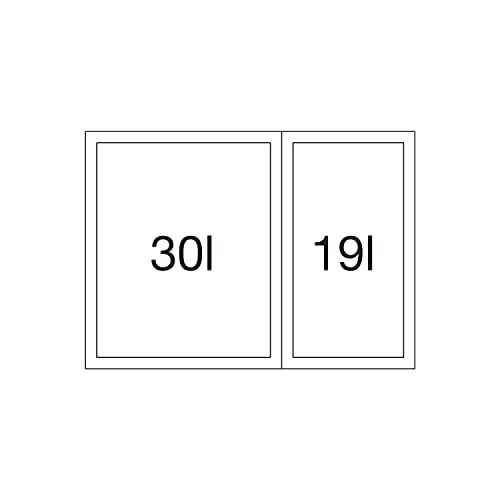 BLANCO SELECT II 60/2 Orga | Abfall Müllsystem | für 60 cm breite Unterschränke | Auszugssystem zur Frontanbindung | Organisationsschublade | 1 x 30 Liter und 1 x 19 Liter Eimer | 400 mm Auszugstiefe