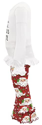 Image of Unique Baby 2 Piece Girls Double Ruffle Leggings and Long Sleeve Shirt Clothes Set Kid and Toddler Girl Outfit