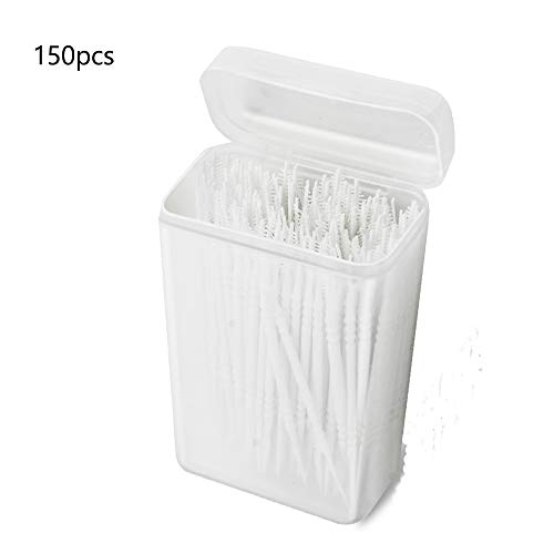 Funwill Oral Dental Picks Tooth Pick Interdental Brush with Portable Case 150pcs 2 way