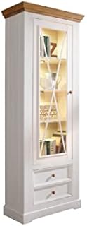 Woodroom Display case, Wood Pine, White, Schmal