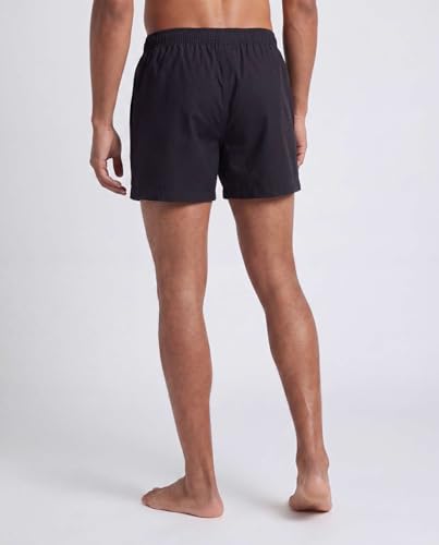 Image of Real Essentials 3 Pack: Men's Woven Cotton Poplin Lounge Shorts Sleep Casual Comfy Loose Fit Elastic Waist PJ Bottoms Pockets