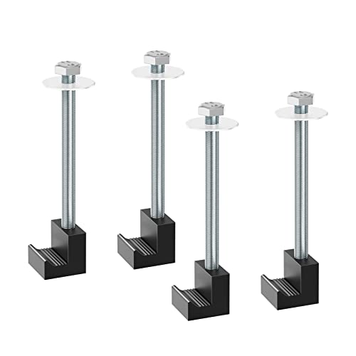 Leopauto 4Pcs Pickup Truck Tool Box Tie Downs, J-Hook Truck Toolbox Mounting Kit, Pickup Truck J-Hook Crossover Kit #TOP7