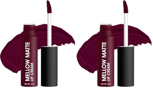 Image of Colors Queen Mellow Matte Lip Cream, Long Wear Liquid Matte Lipstick, Velvety Soft Finish, Weightless Formula, Long Lasting Lipstick for Women (05 - Famous) (Pack of 2)