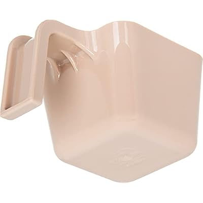 Carlisle FoodService Products 49112-106 Polycarbonate Portion Cup with U-Shaped Handle, 12-Ounce Capacity, 5-1/2 Length x 3-3/8 WIdth x 2.95 Depth, Beige (Case of 6)
