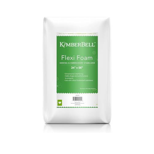 Kimberbell Flexi Foam Specialty Stabilizer: 24 x 56 Dimension Interfacting Cut into Variable Sizes Strengthen for Machine Embroidery Hand Sewing Quilting Piecing Projects Appliqus Crafting