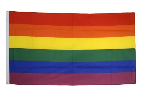AZ FLAG Bandera Arcoiris 150x90cm - Bandera Gay  Rainbow 90 x 150 cm poliéster Ligero