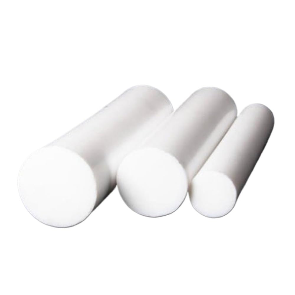 Barra de politetrafluoroetileno, varillas de plástico PTFE blancas de 5mm a 100mm de diámetro, varillas redondas sólidas de plástico PTFE DIY 1 ud.(500MM*30MM)