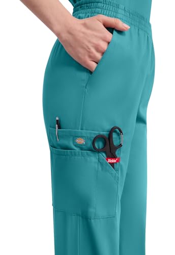 Image of Dickies EDS Signature Scrubs for Women, Elastic Waist Pull-On Cargo Pants for Women in Soft Brushed Poplin - 86106