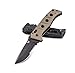 Benchmade - Adamas 275 Drop Point Blade Knife, Made in the USA (Serrated Edge/Black Handle)