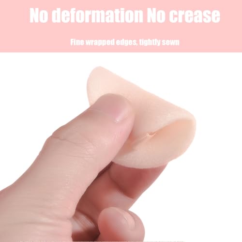 8 Stück große flauschige Puderquasten, ultraleichte, waschbare und wiederverwendbare Puderquasten,5,5 cm runde Puderquasten,Baumwoll-Puderquasten,Nass-und-Trocken-Make-up-Werkzeuge(Weiß/Hautton)