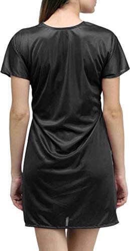 Image of You Forever Women Nightwear Sleepwear Lounge wear Soft Satin Robe Nightgown Short gown with Belt and Elegant Bikini Lingerie Set