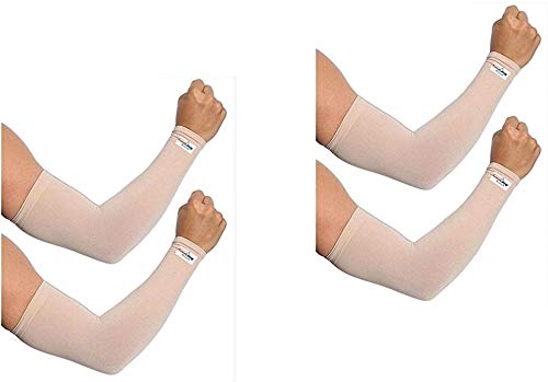 HeadTurners UV Sun Protection Arm Cooling Sleeves for Cycling, Driving, Outdoor Sports- (Brown, Pack of 2 pairs)