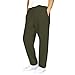 Girls Boys Straight Leg Sweatpants Crossover Elastic Waist Casual Outdoor Track Pants with Pockets for Kids 4-15 Years