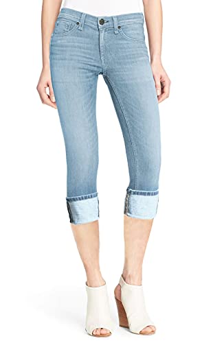 Hybrid & Company Women's Perfectly Shaping Stretchy Deep Cuff Denim Jeans QA43998 Light WASH 13