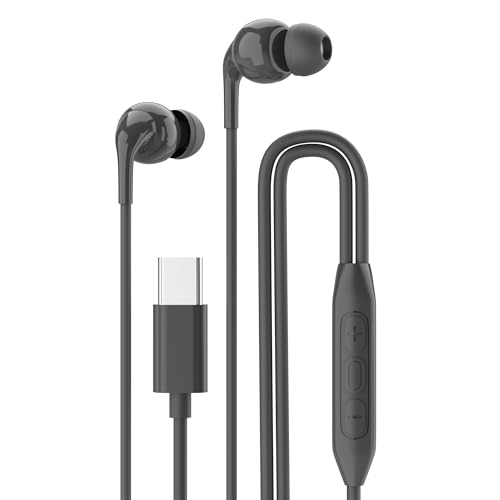 Image of AROMA HF1004 Type C Wired Earphone with HD Quality in-Line Mic,12mm Driver Hi-Res Wired