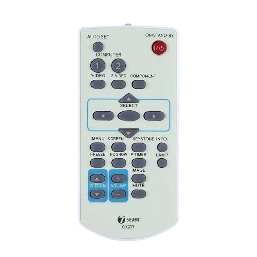 Image of 7SEVEN Compatible with Sanyo 3LCD Projector Remote Suitable for PDG-DXL2000 PLC-SW35 PLC-DXL2000 PLC-WL2503 PLC-WL2500 PLC-WL2501 PDG-DWL2500S PLC-XU116 PLC-XW56 PLC-XU84 PLC-XK2200 and Many Models