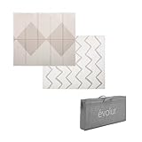 Evolur CozyCush Reversible Non-Toxic Baby Kids Playmat || Foldable Large Thick Foam Crawling Playmats for Toddlers|Waterproof Portable Playmat for Babies | Yoga/Picnic/Game Mat|Indoor/Outdoor