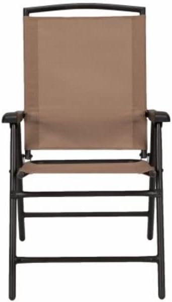 Sunny Isles Sling Fabric Steel Folding Chair Mocha