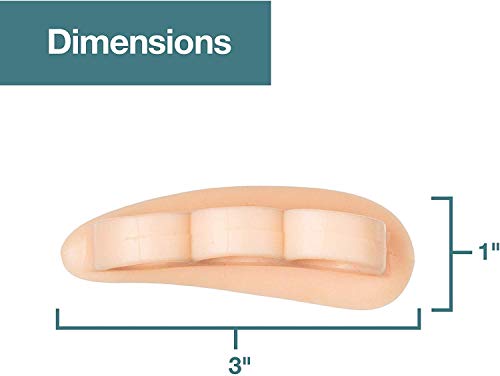 ZenToes Hammertoe Corrector Gel Toe Straighteners with 3 Separator Loops - Realign Bent, Crooked, Curled, Claw, Hammer Toes - Cushion Crest for Men and Women - Beige