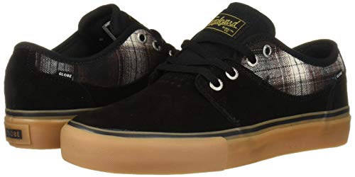 Image of Globe Men's Mahalo Shoe, Black /Gum /Plaid, 11.5 Medium US