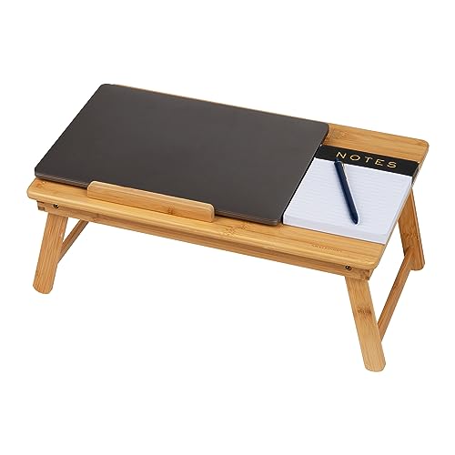 Mind Reader Lap Desk, Laptop Stand with Folding Legs for Bed Dorm Room and Home Office, Rayon From Bamboo, Brown by Mind Reader - Image 5