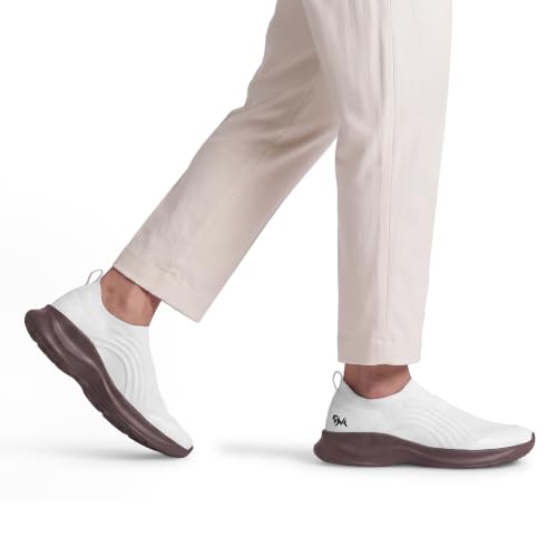 Image of Neeman's Curve Knit Slip On Shoes for Men | Casual Slip On Shoes | Lightweight Walking Shoes | Breathable Knit Upper | Comfortable Cushioned Shoes | Stretch Fit | EVA Sole with Grip