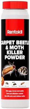 RENTOKIL Carpet Beetle & Moth Killer Powder - Fast Acting Treatment - 150g