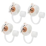 SECFOU 4pièces Couvercle De Réutilisable Avec Motif Ours Protection Contre Les Saletés ...