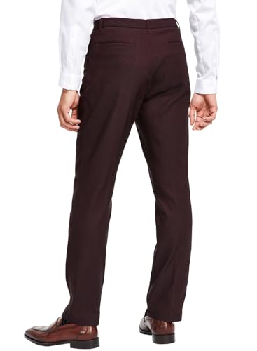 Tommy Hilfiger Mens TH Flex Twill Stretch Casual Trouser Pants, Red, 34W x 32L2