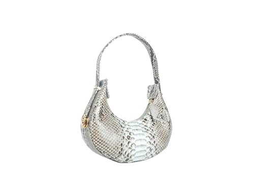 Daulay Store Snakeskin Half Moon Shoulder Bag
