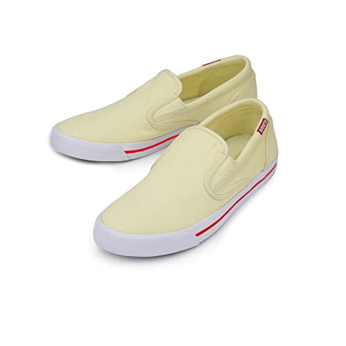 Burnetie Women's Slip On Canvas Shoes Fashion Low Top Sneakers Comfort Casual Walking Shoes (Natural, Adult, Women, Numeric_7, Numeric, Us_Footwear_Size_System, Medium) #TOP23