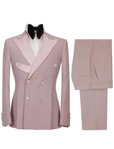 Costume 2 pièces pour homme avec veste croisée et pantalon de mariage noir
