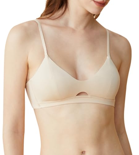 Pima Cotton Bra Wireless Padded Bralette Breathable Comfortable Bras for Women Everyday Triangle Bralette