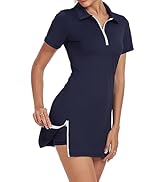 GGOV Womens Two Piece Tennis Golf Dress Active Athletic Exercise Sports Wear Dresses for Women wi...