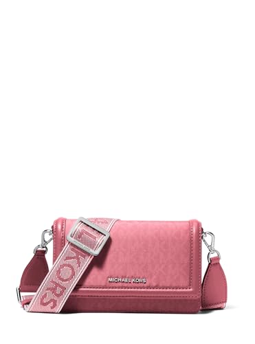 Michael Kors Jet Set Small Phone Crossbody Bag, Silver-Tone Hardware/Signature