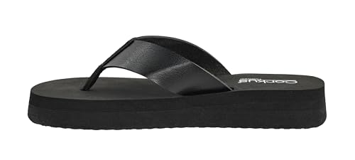 Corkys Footwear Womens Just Add Water Flip Flops - Featuring A Comfortable and Cushioned EVA Insole, A Vegan Leather Thong Strap - Casual And Comfortable