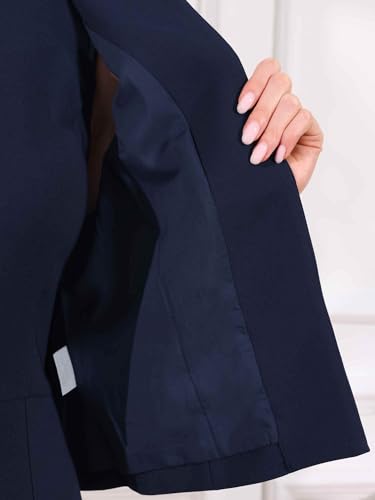 Image of Allegra K 2 Piece Suit Dress Set for Women's Cropped Blazer and Sleeveless Mermaid Business Dress