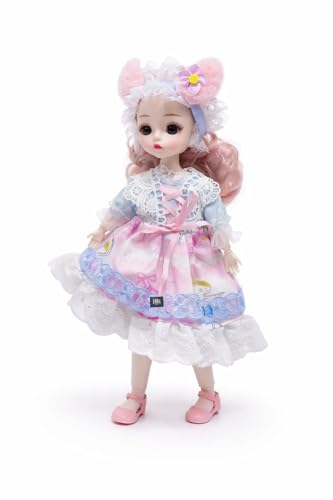 Image of DSR 30 CM Princess Fashion Doll for Girls | Sound Playing Doll with Movable Joints | Beautiful Princess Dress | Lightweight Plastic Toy for Kids | Design as Shown (White)