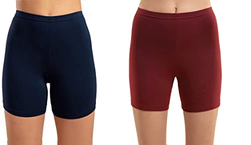 Image of OM SAI LATEST CREATION Poly Spandex Women's Sport Shorts for Regular Fit | Sport Shorts for Workout, Yoga, Running, Exercise, Cycling, Gym Wear for Casual Day (Pack of 2)