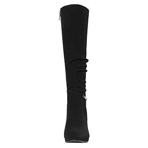 DREAM PAIRS Women's Knee High Platform Heel Boots4