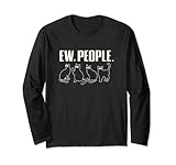 cat lover ew less people more cats maglietta cat mom maglia a manica