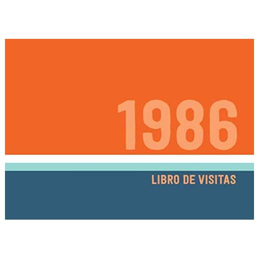 1986 Libros de Visitas: Libro de visitas para fiestas de cumpleaños de estilo retro para que la familia y los amigos inserten saludos y mensajes | 100 páginas