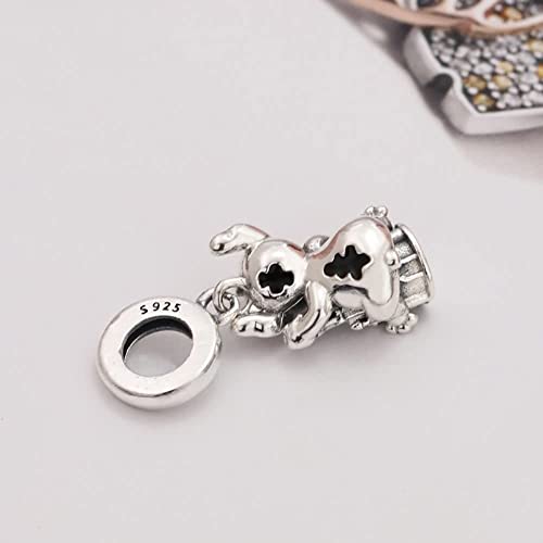 Stitch Castle Dangle Charm 925 Sterling Silver Pendant,Girl Jewelry Beads Gifts for Women Bracelet&Necklace4