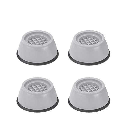 SANSAN Washer Dryer Anti Vibration Pad with Suction Cup Feet, Fridge Washing Machine Support Feet Pads Leveling Feet Anti Walk Pads Shock Absorber Noise Cancelling Furniture Lifting Base