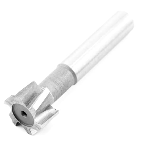 HALLMERS HSS T Slot Milling Cutter 10mm Blade Height 18mm Cutting Diameter 6 Flute Tip Tipped Head 10mm Shank, for Moulding Steel Carbon Iron Alloy, End Mill Router Drill Bit Metalwork Tool