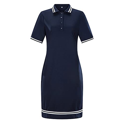 SLYZ Dames Européennes Et Américaines Mode D'été Revers Couleur Unie Jupe Crayon Mince Robe De Sport Cover