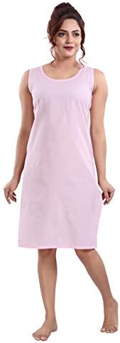 QUEEN SHIELD Cotton Rich Camisole Slip for Women | Long Kurti Slip/Suit Slip/Camisole Slip Knee Length Inner (QS_Inner)