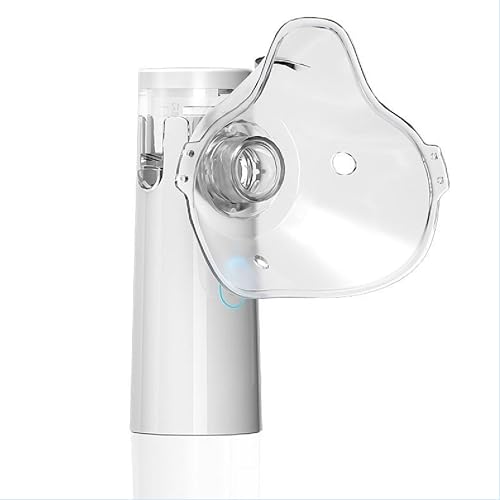 Image of Portable Mesh Nebulizer, Silent Operation, USB Rechargeable, Adult and Child Masks, Medical Grade, White