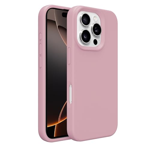 Image of iPhone 15 Pro Max Case Silicone,Soft Microfiber Lining(Sand Pink)
